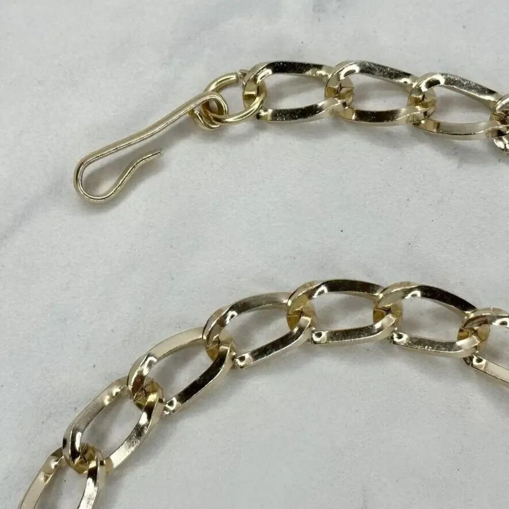 Gold Tone Y2K Chain Link Festival Statement Belt Extra Small/Small (XS/S) ✨
